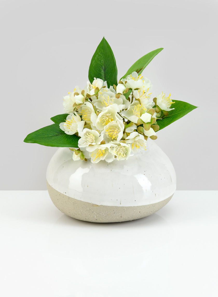 6in Wide Akazu Earth Bowl Vase Decor Jamali-garden