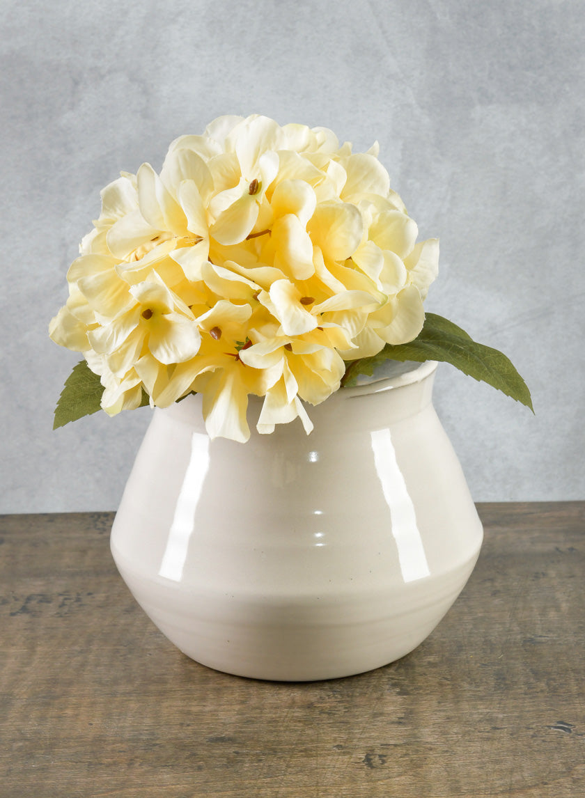 7in Wide Kasama White Artisan Bowl Decor Jamali-garden