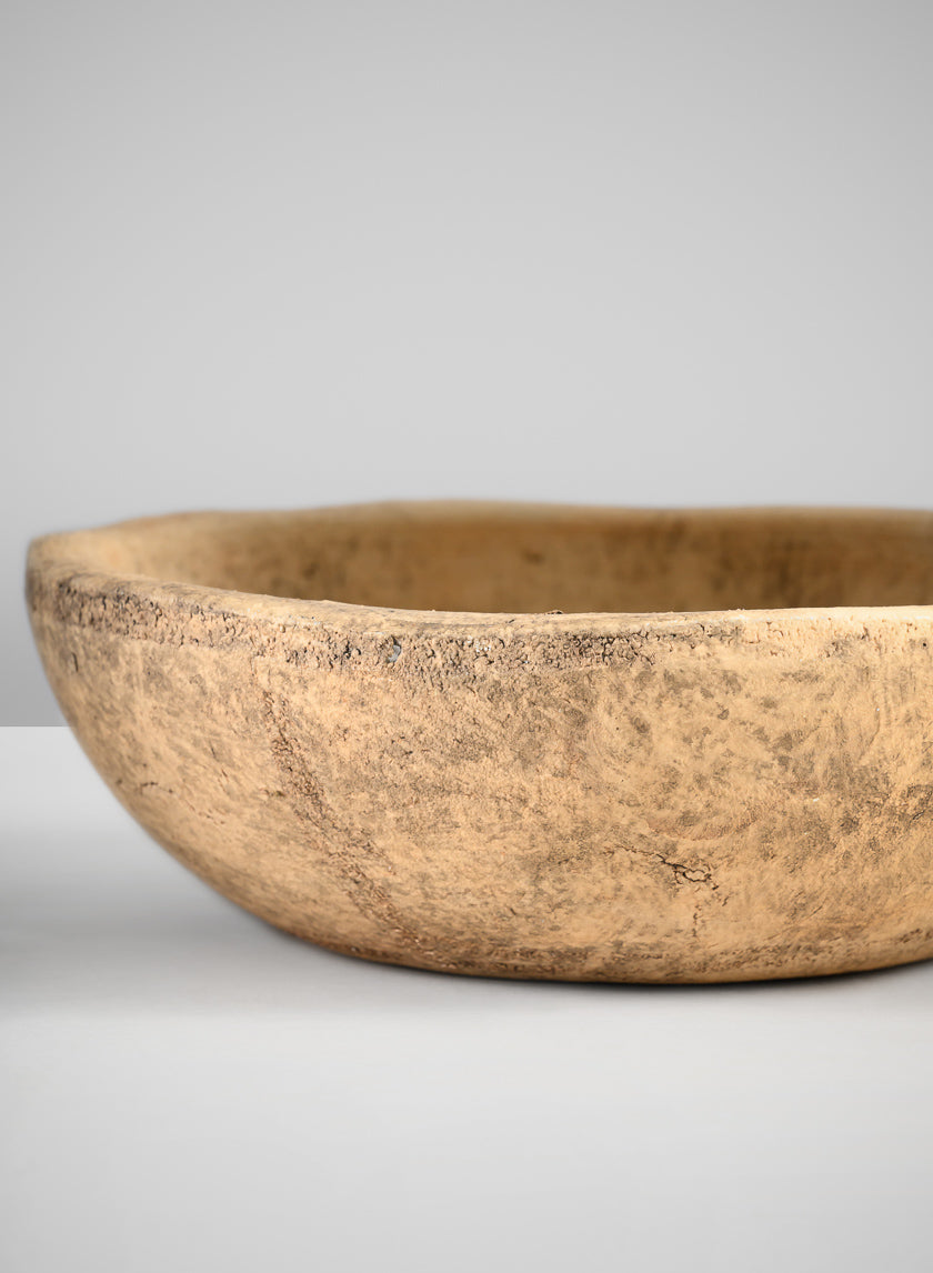 7in Wide Leiria Antique Earth Tone Stoneware Bowl Decor Jamali-garden