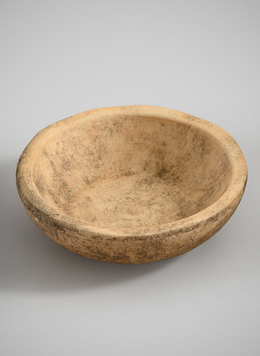 7in Wide Leiria Antique Earth Tone Stoneware Bowl Decor Jamali-garden