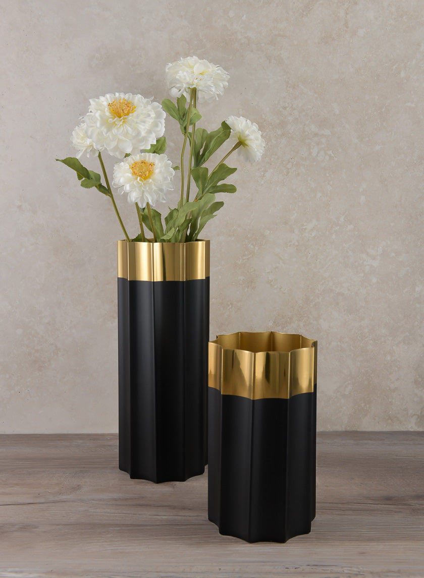 12in Tall Narita Stainless Steel Vase Decor Jamali-garden