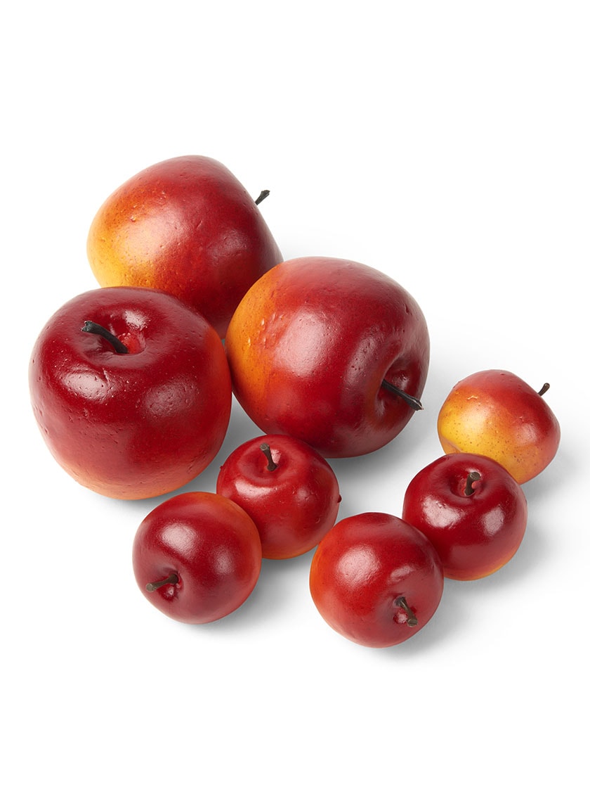 1.5in / 3in Round Assorted Red Apples Decor Jamali-garden