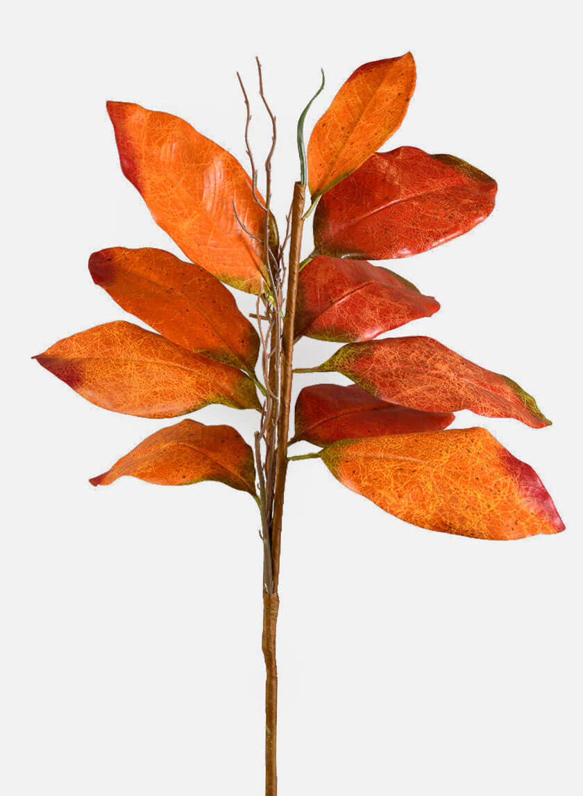 36in Long Fall Magnolia Leaf Spray Decor Jamali-garden