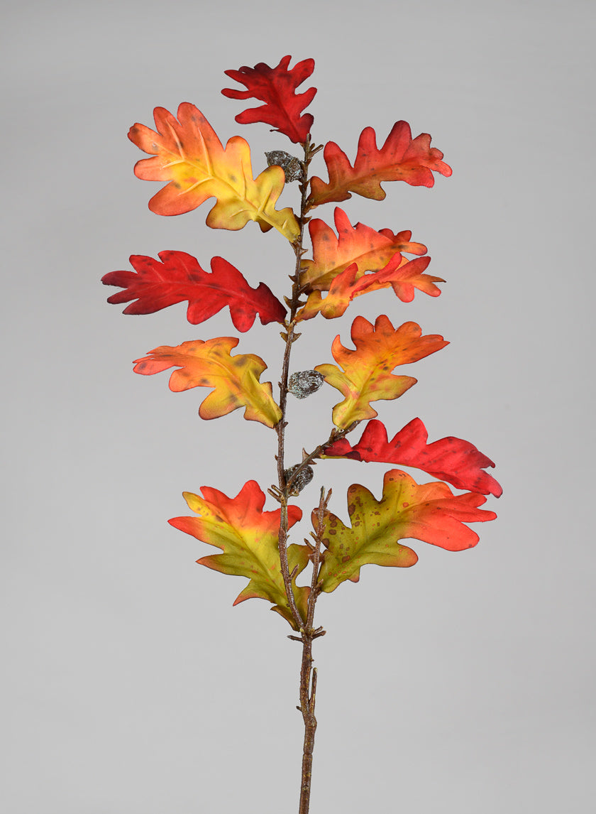34in Long Fall Oak Leaf Spray With Acorns Decor Jamali-garden