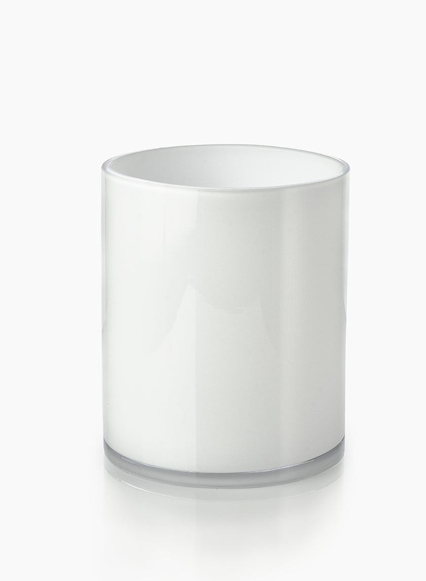 White Cylinder Glass Vases Decor Jamali-garden