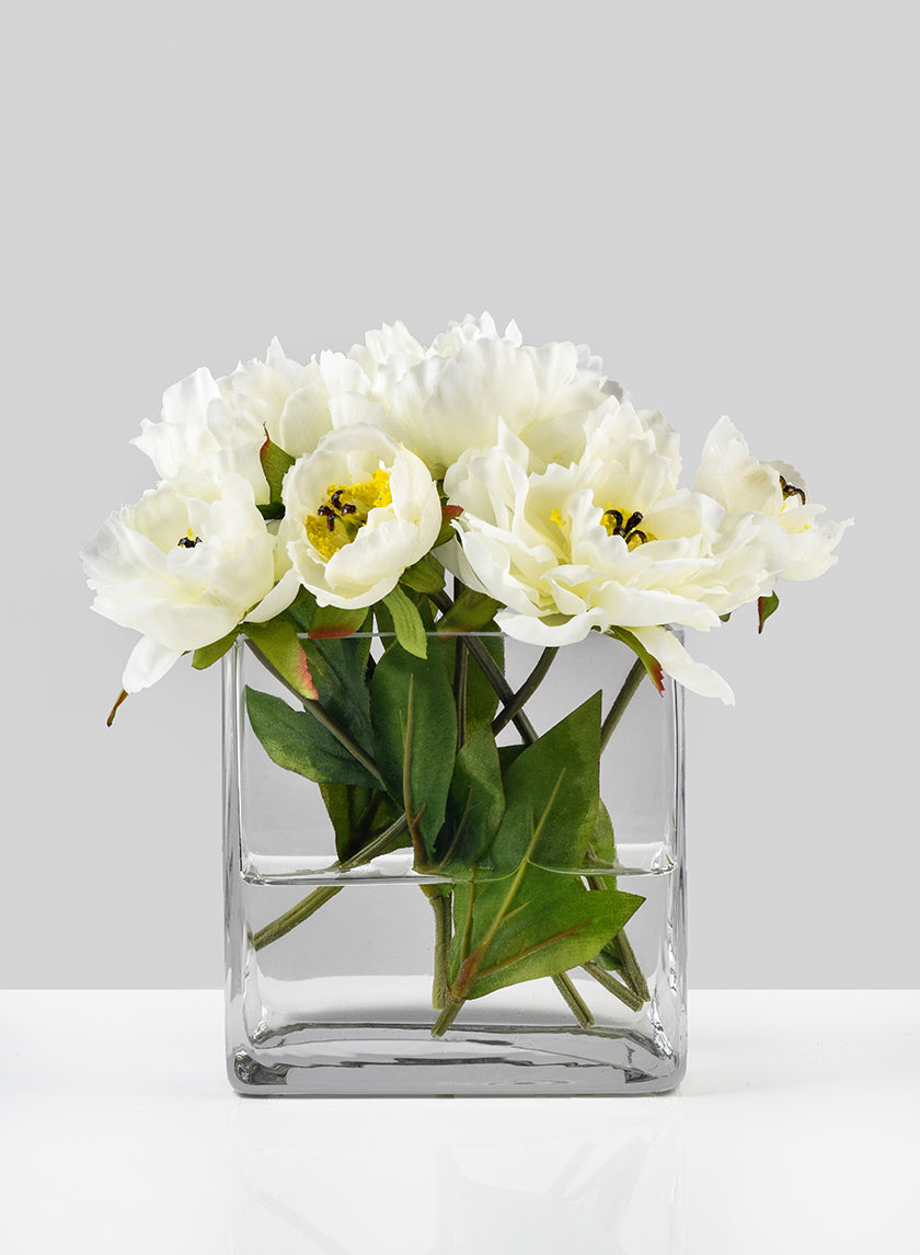 4.75in Tall Rectangle Glass Vase Decor Jamali-garden