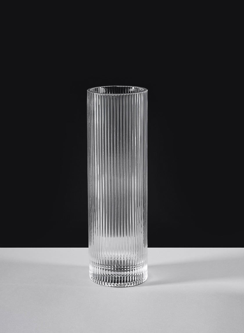 Vienna Pleated Glass Cylinder Decor Jamali-garden