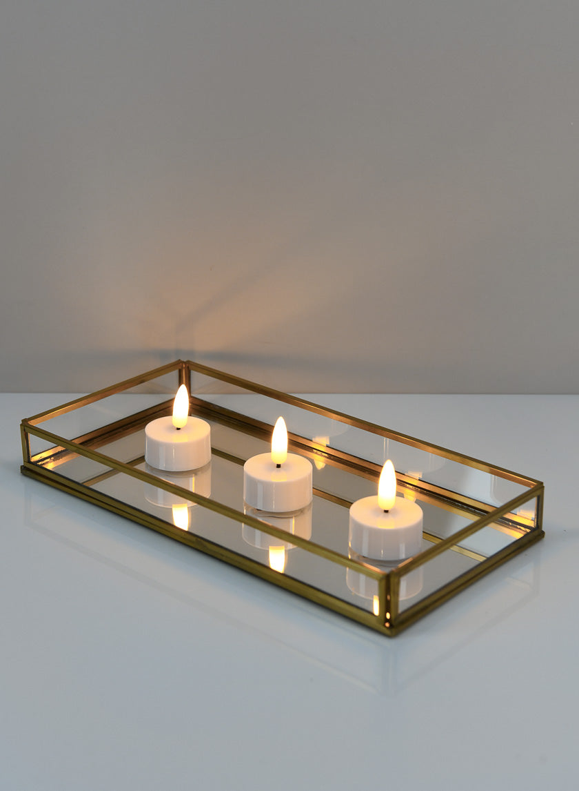 10in Long Bijoux Glass Tray Decor Jamali-garden