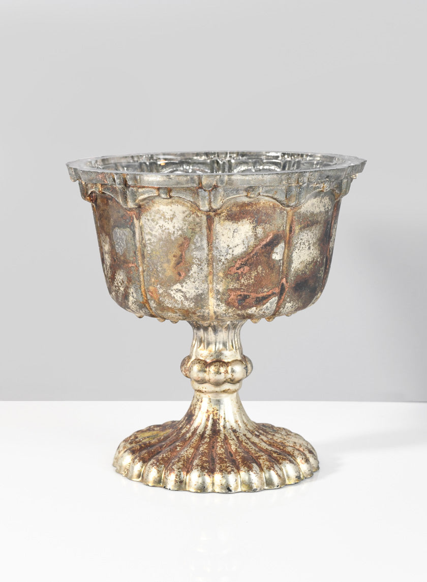 5in Tall Marie Antoinette Vintage Glass Flower Compote Decor Jamali-garden