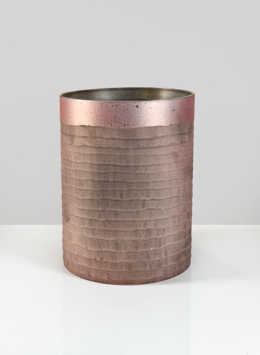 7.75in Tall Tromso Matte Rose Cylinder Decor Jamali-garden