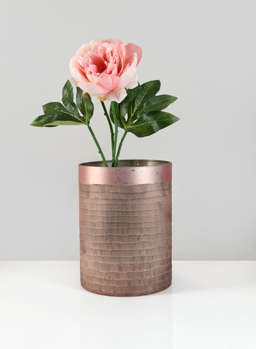 7.75in Tall Tromso Matte Rose Cylinder Decor Jamali-garden
