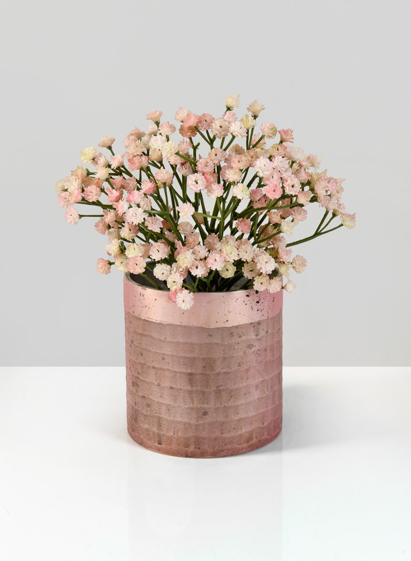 4in Tall Tromso Matte Rose Cylinder Decor Jamali-garden