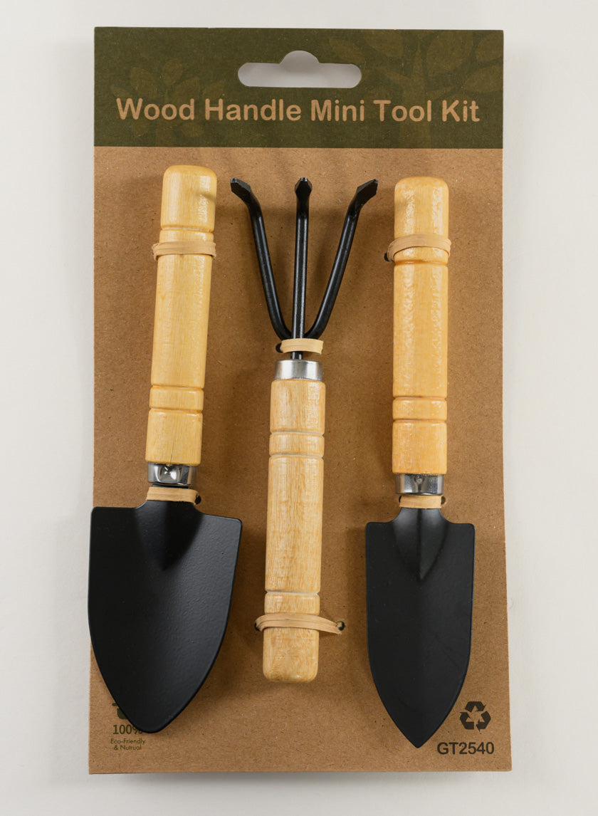 Wood Handle Mini Tool Kit Decor Jamali-garden