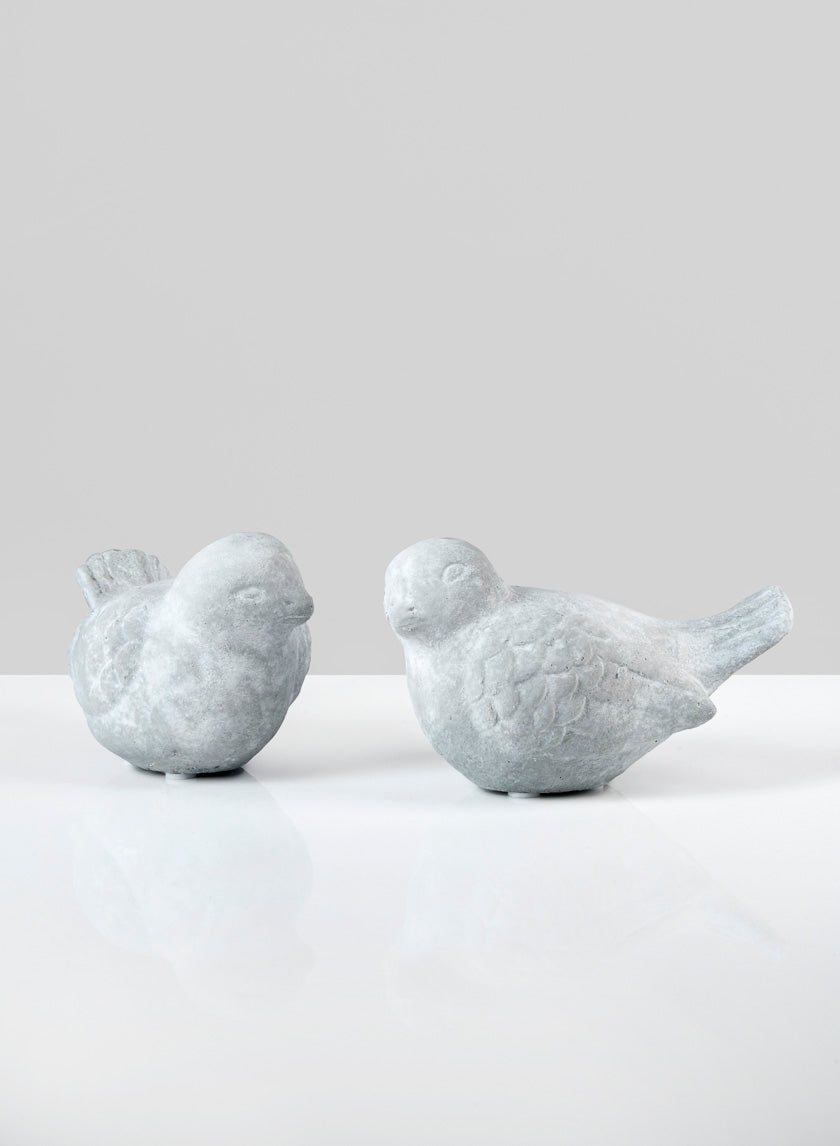 5in Long Atelier Antiqued Cement Bird Decor Jamali-garden