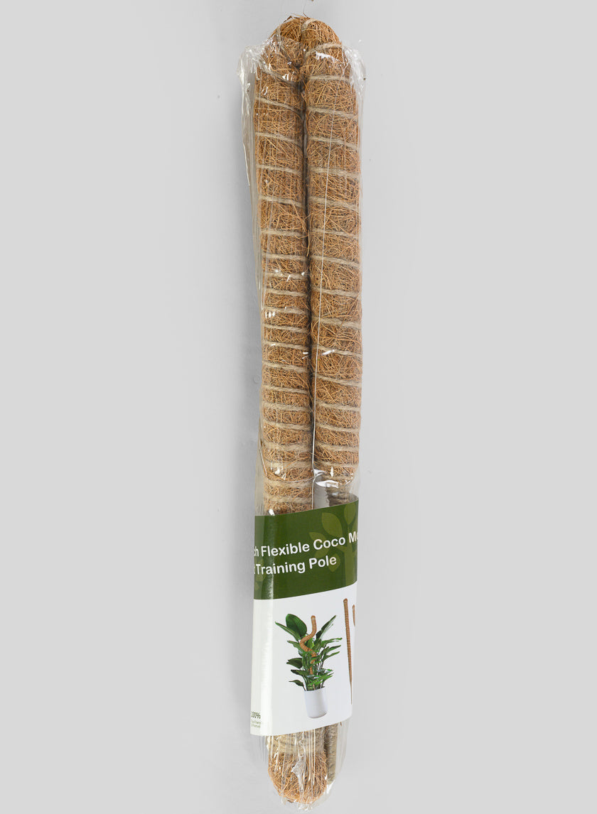 Flexible Coco Moss Plant Training Pole Decor Jamali-garden Light Brown 28in Long EACH
