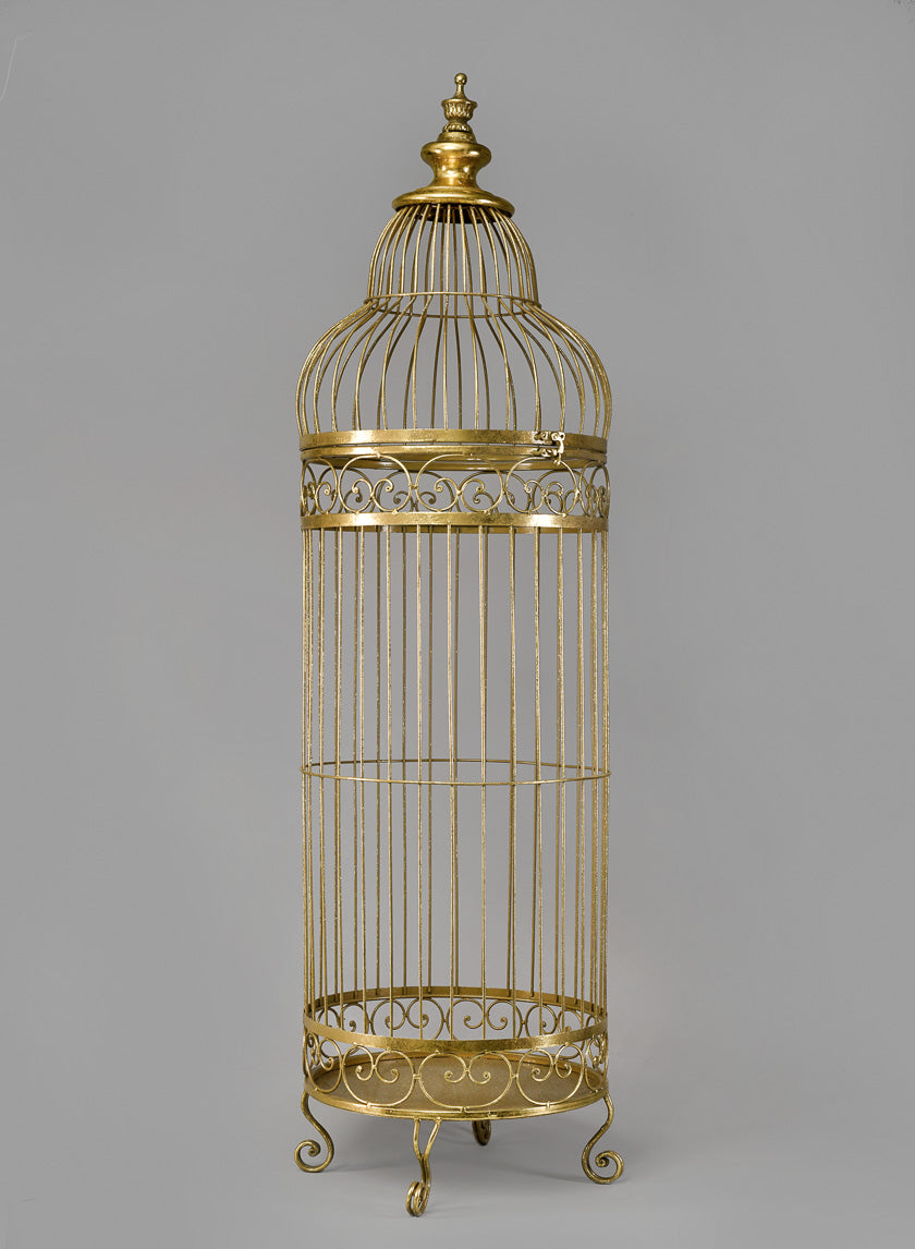 Antique Gold Iron Birdcages Decor Jamali-garden