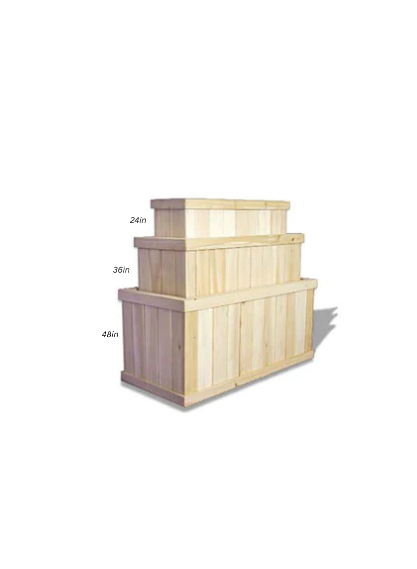 Natural Cedar Rectangular Deck Planters Decor Jamali-garden