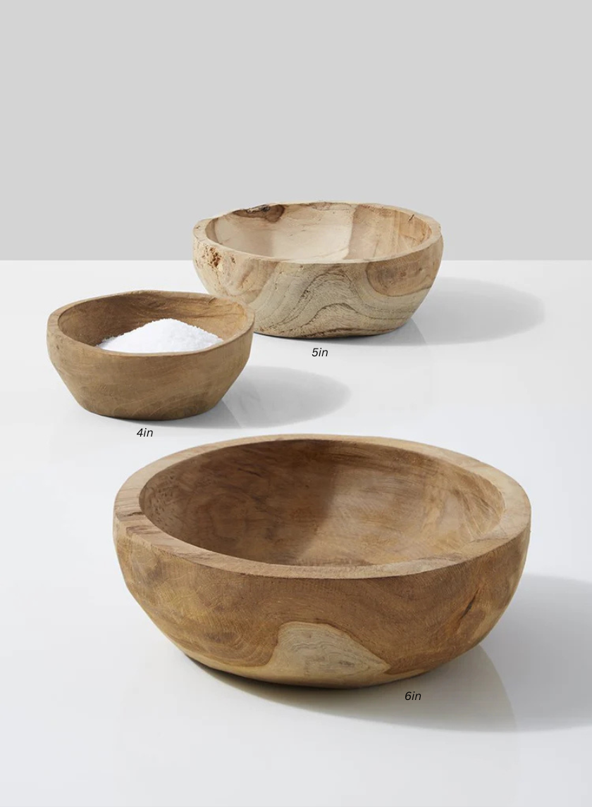 Teak Wood Bowls Decor Jamali-garden