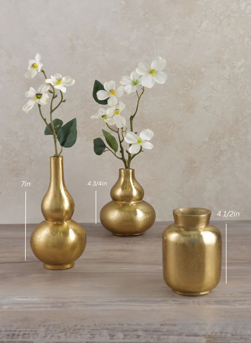 Orseil Deco Mini Vases, Old Gold Decor Jamali-garden