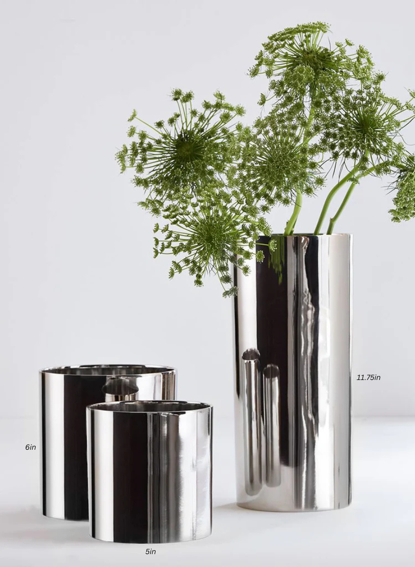 Nickel Plated Aluminum Cylinder Decor Jamali-garden
