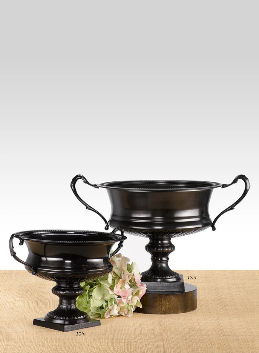 Antique Black Urns Decor Jamali-garden