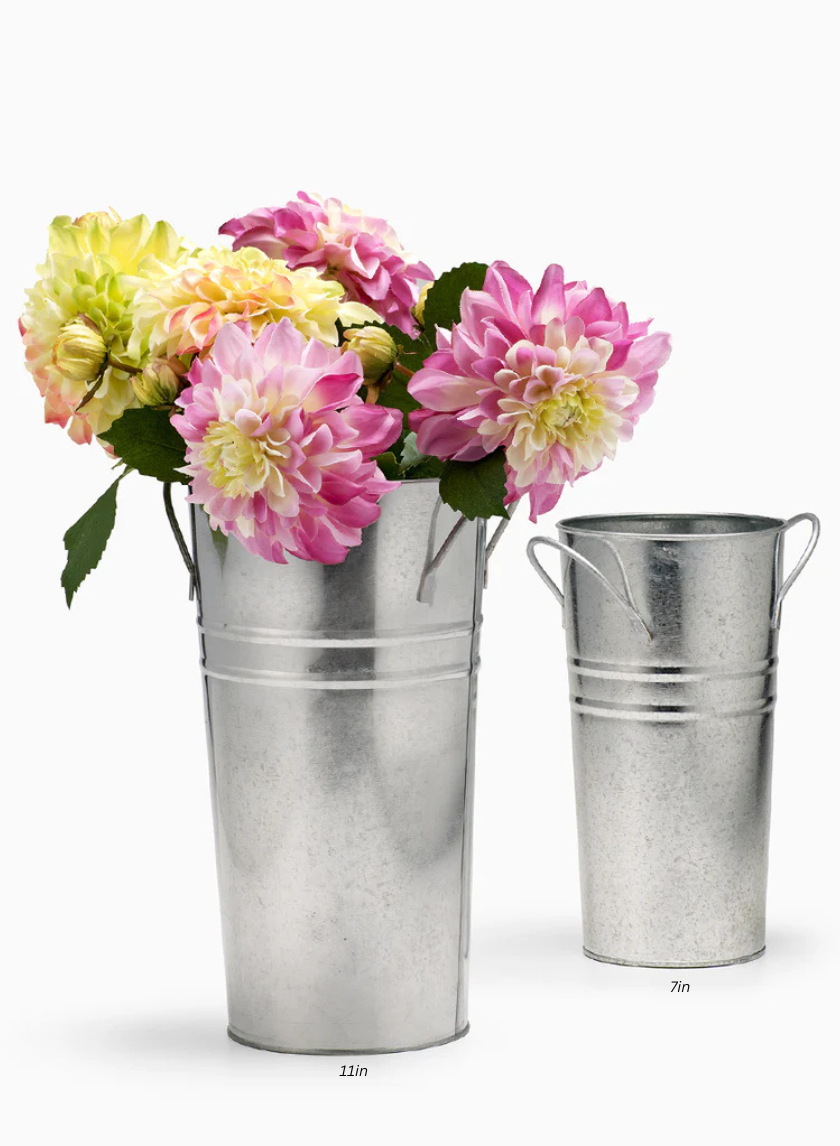 Zinc French Vases With Round Handles Decor Jamali-garden