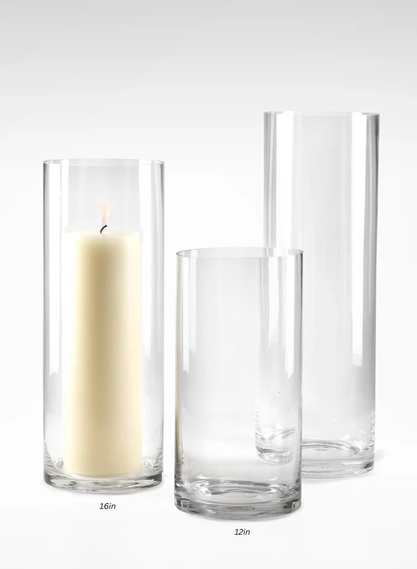 Glass Cylinder Vase Decor Jamali-garden