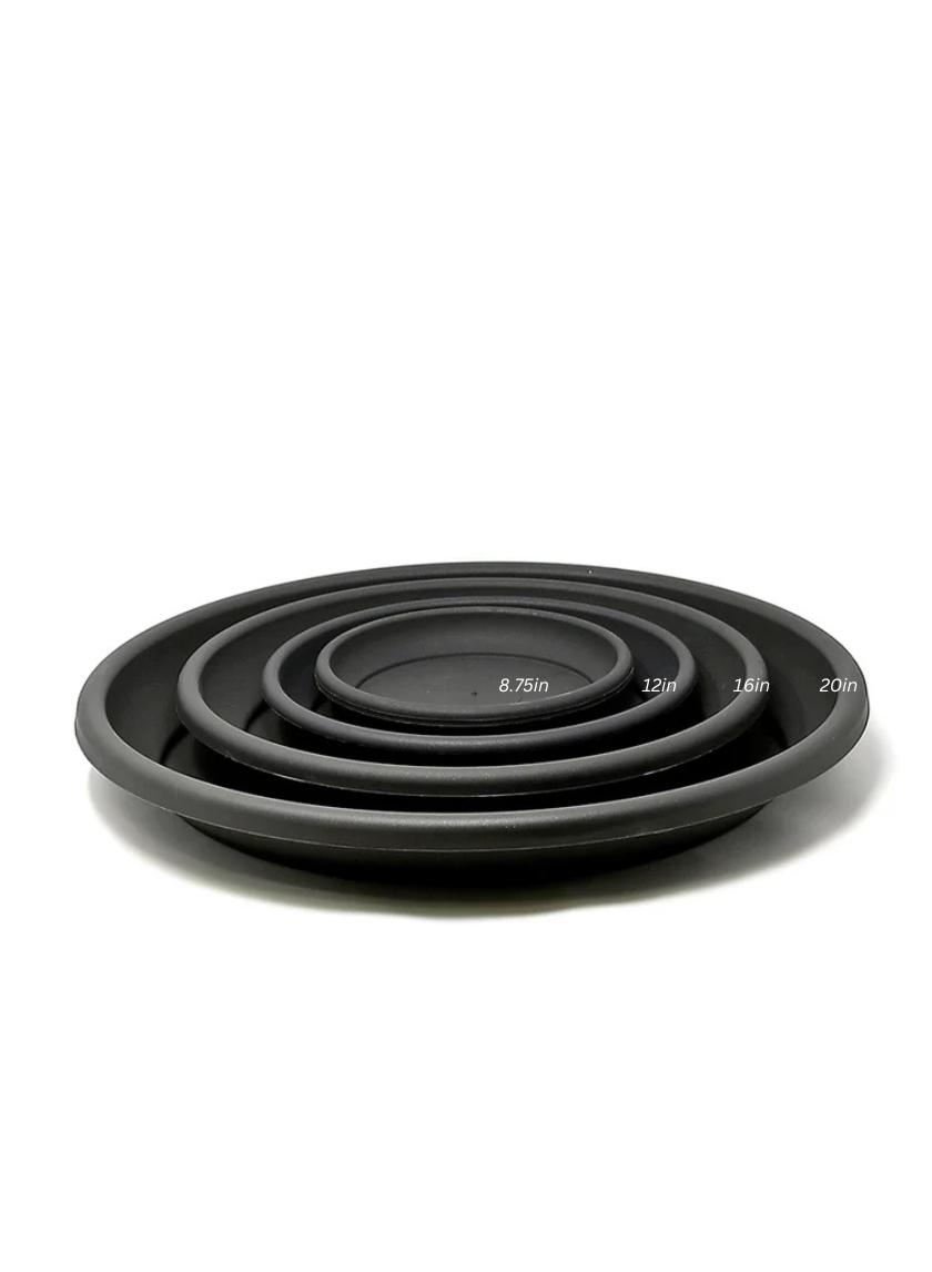Deroma Anthracite Black Saucers Decor Jamali-garden
