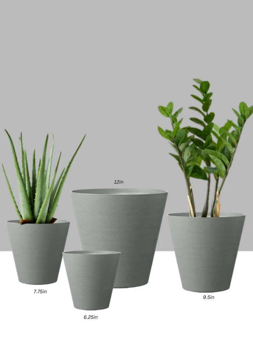 Hyde Park Grey Cone Pots Decor Jamali-garden