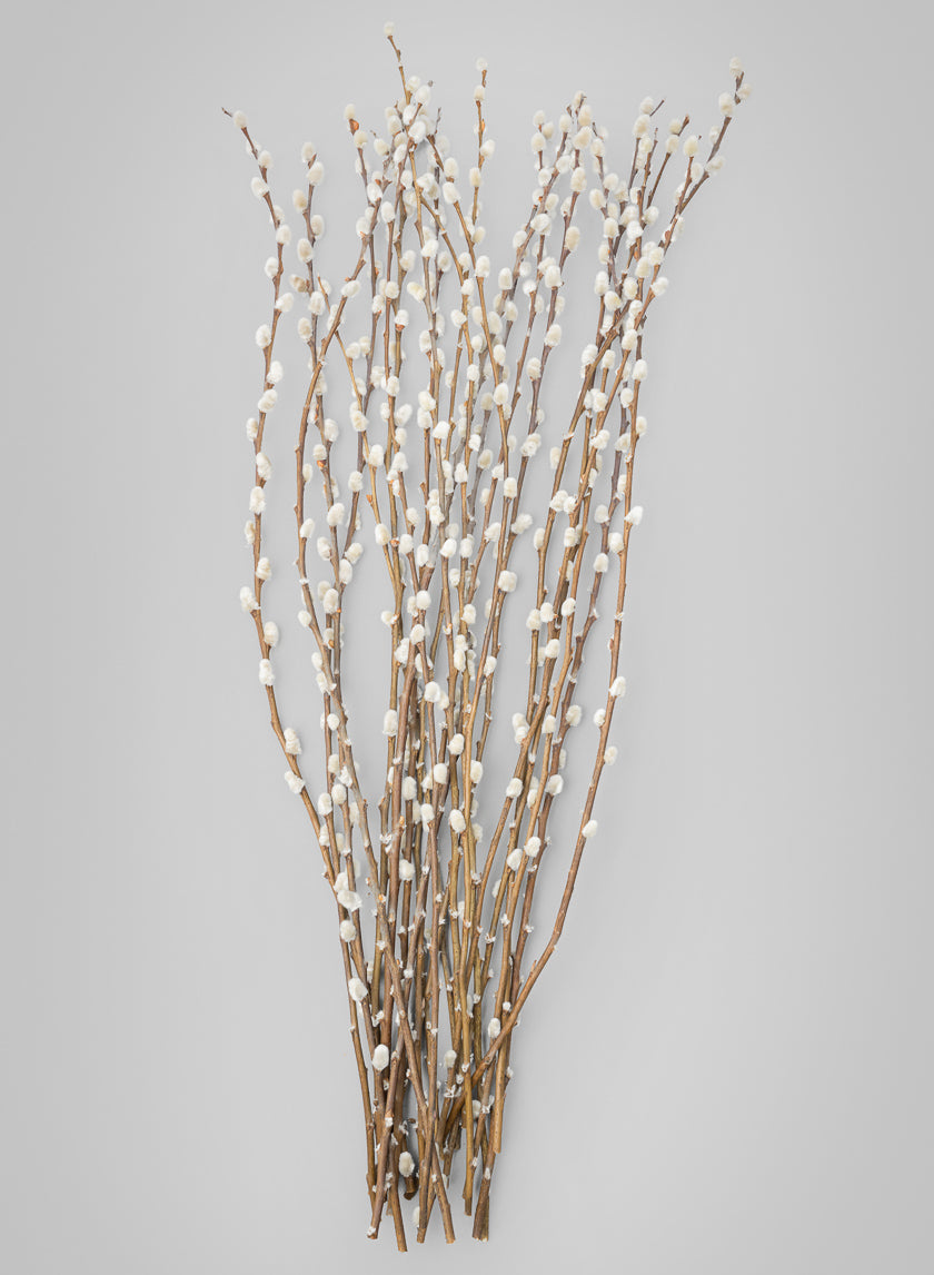 30in Long Dried Pussy Willow Bunch Decor Jamali-garden