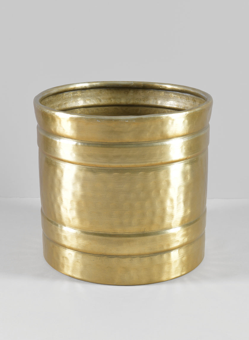 7.5in Tall Arya Iron Antique Gold Cylinder Decor Jamali-garden