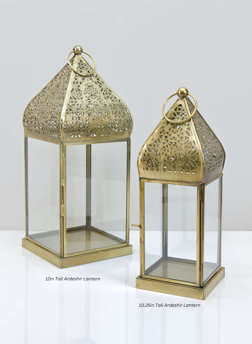 12in Tall Ardeshir Lantern Decor Jamali-garden