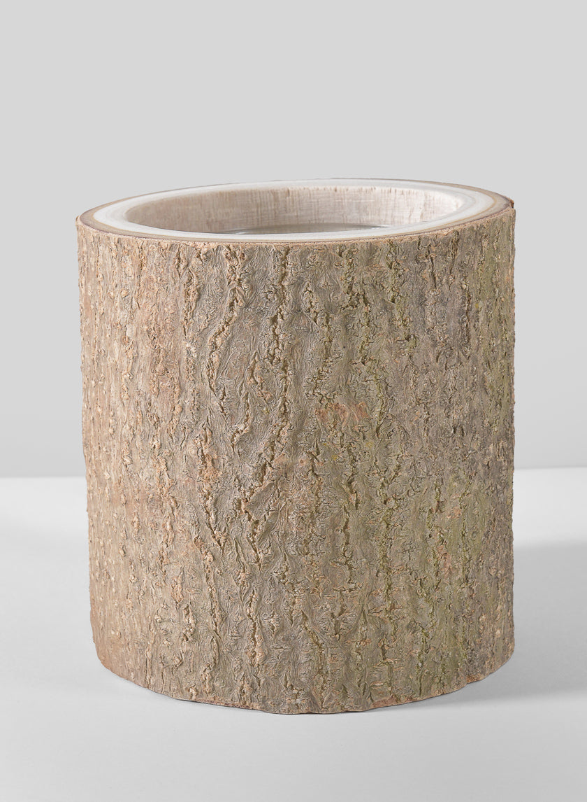Forest Log Wood Vase Decor Jamali-garden