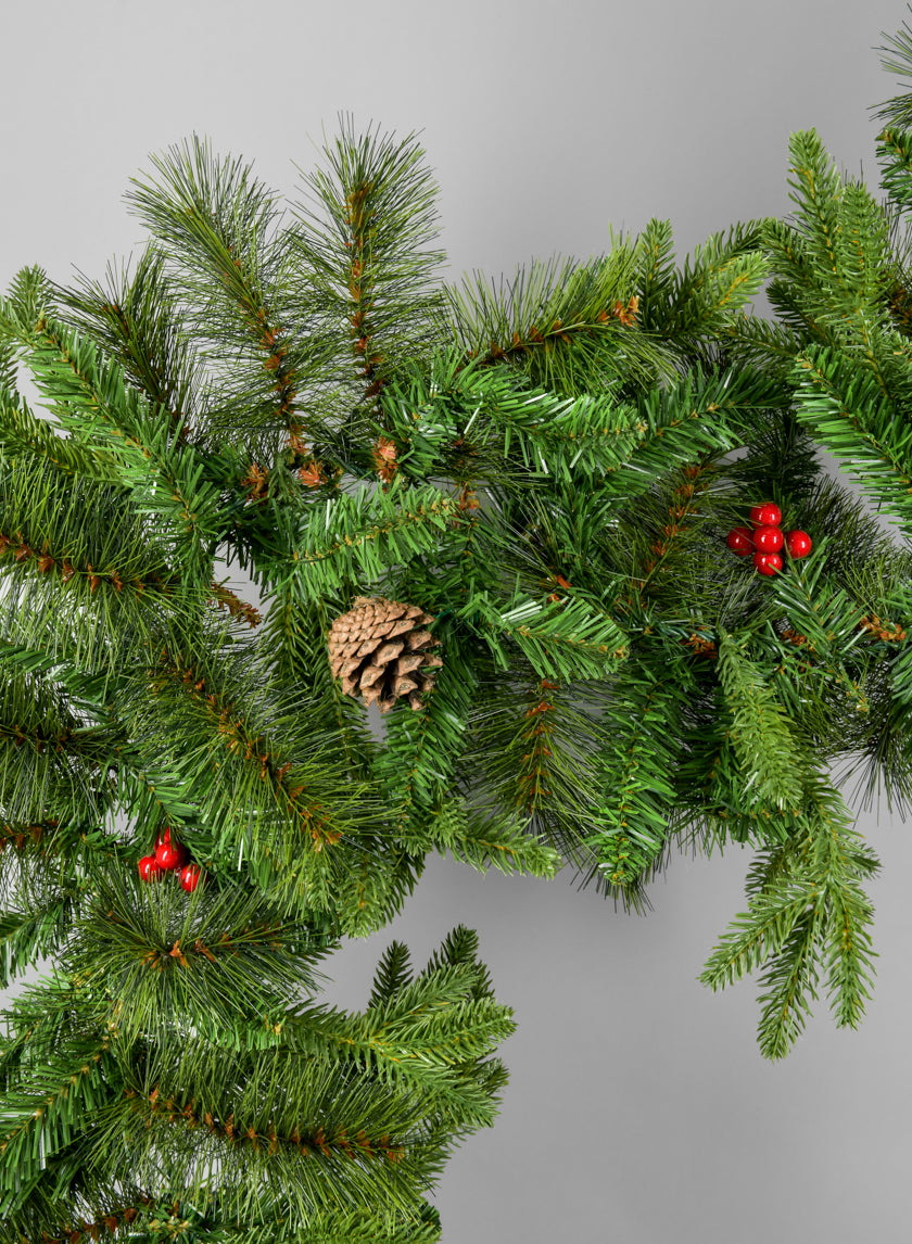 72in Long Northern Pine Garland with Pinecones Decor Jamali-garden