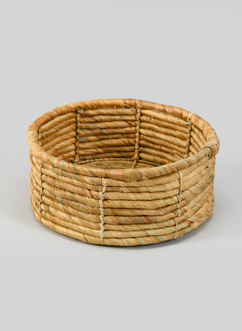 11.75in Wide Malacca Water Hyacinth Basket Decor Jamali-garden