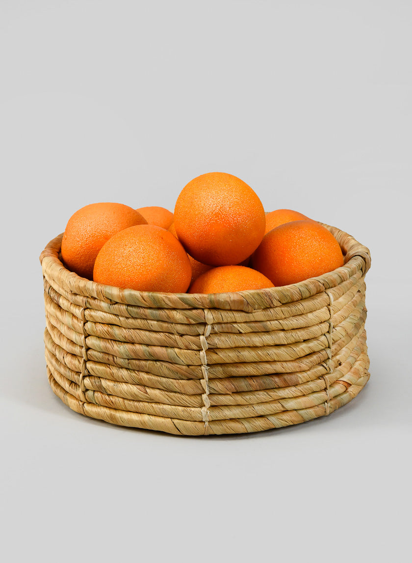 11.75in Wide Malacca Water Hyacinth Basket Decor Jamali-garden