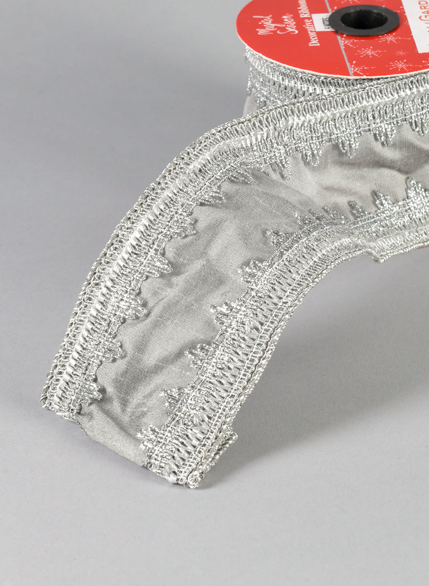 16.40ft Bridal Silver Ribbon Decor Jamali-garden