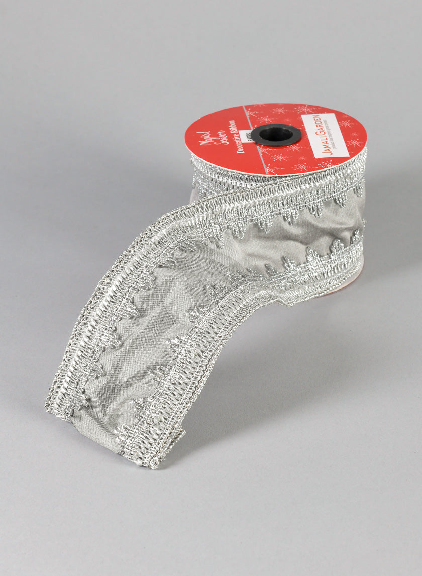 16.40ft Bridal Silver Ribbon Decor Jamali-garden