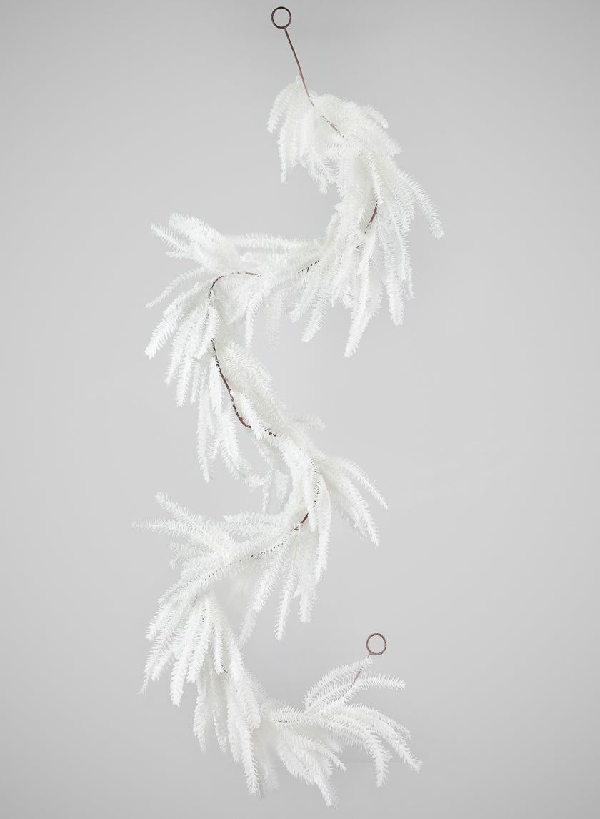 72in Long Snow Look All White Pine Garland, Case of 6 Decor Jamali-garden