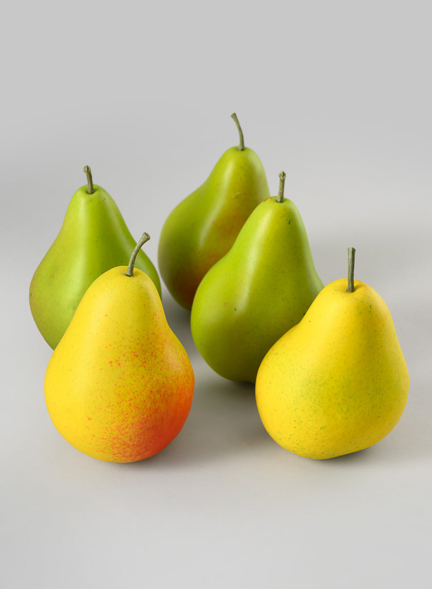 Barlett Multi Color Ripe Pears, Bag of 6 Decor Jamali-garden