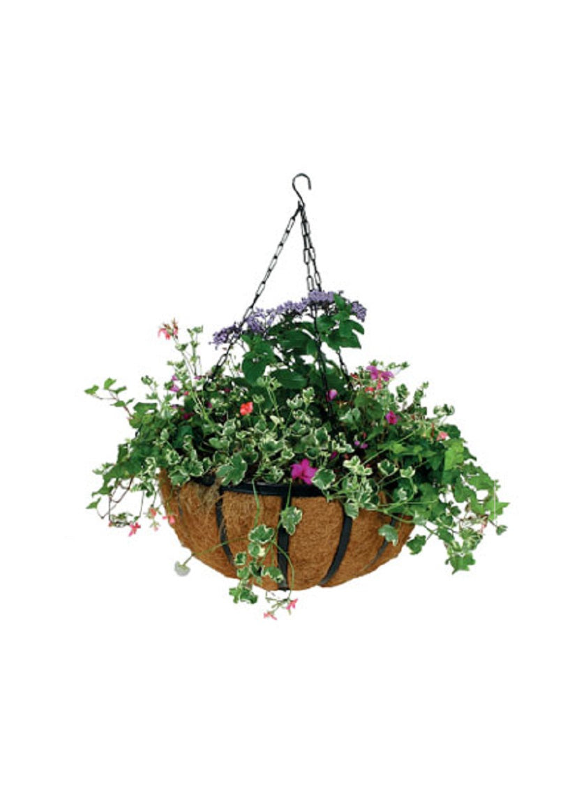 12in Wide Hanging Basket with Coco Liner Decor Jamali-garden
