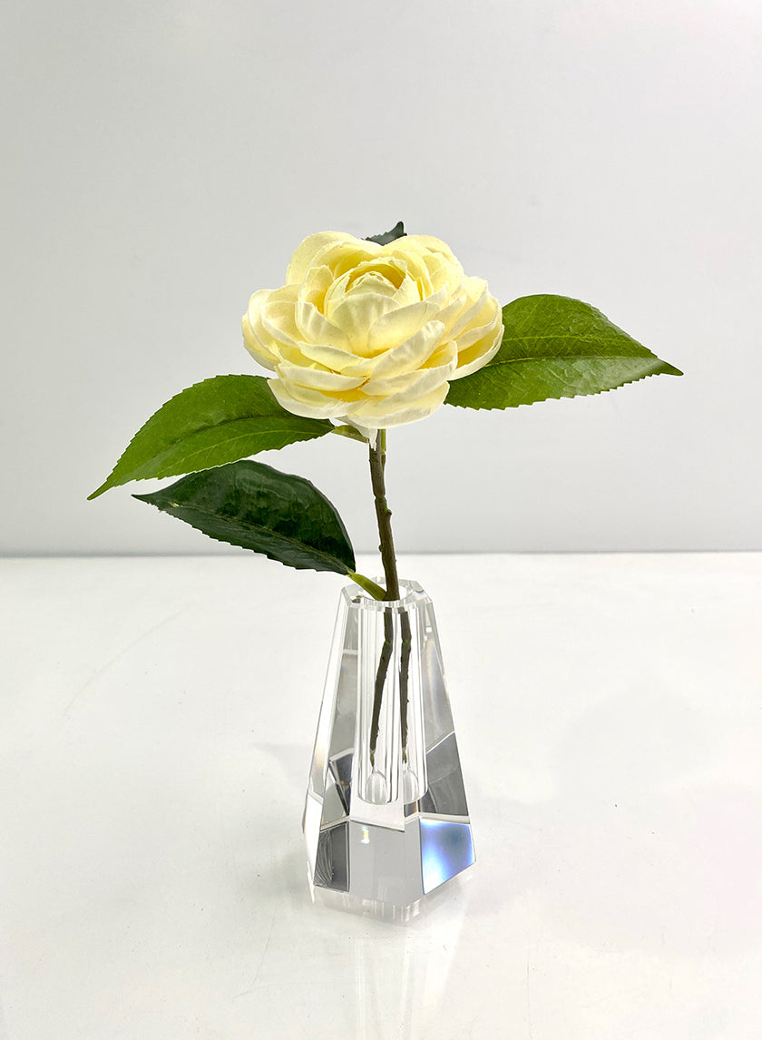 4in Tall Hexagon Tapered Crystal Glass Vase Decor Jamali-garden