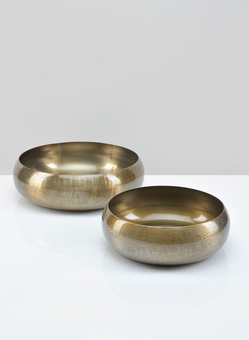 8.5in Wide Bursa Iron Bowl Decor Jamali-garden