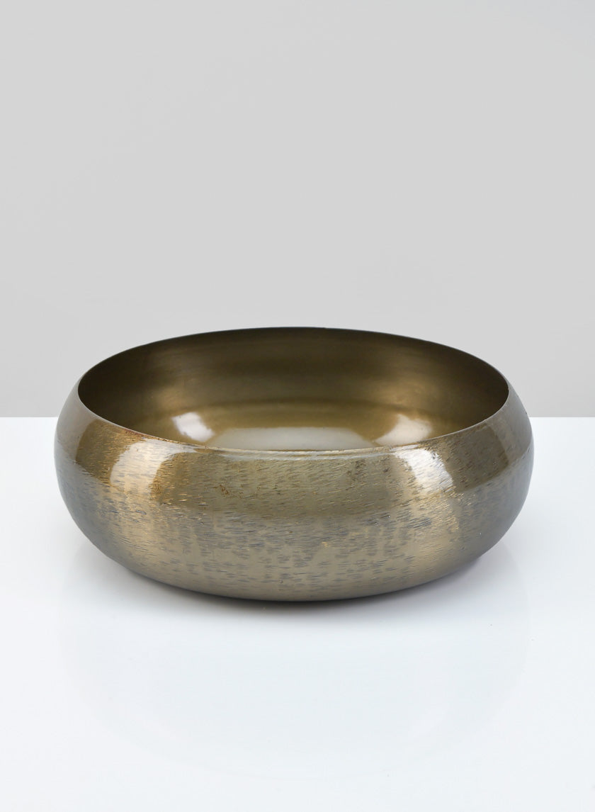 8.5in Wide Bursa Iron Bowl Decor Jamali-garden