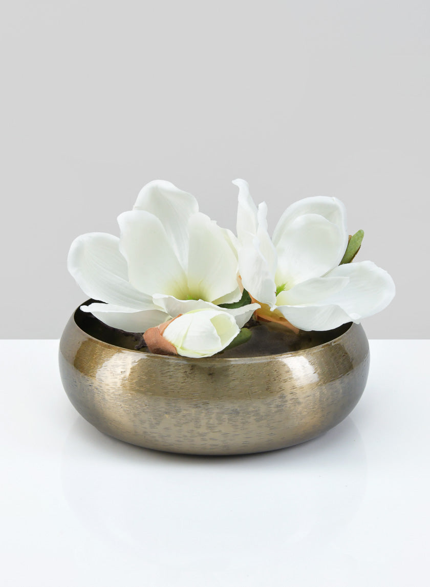 8.5in Wide Bursa Iron Bowl Decor Jamali-garden