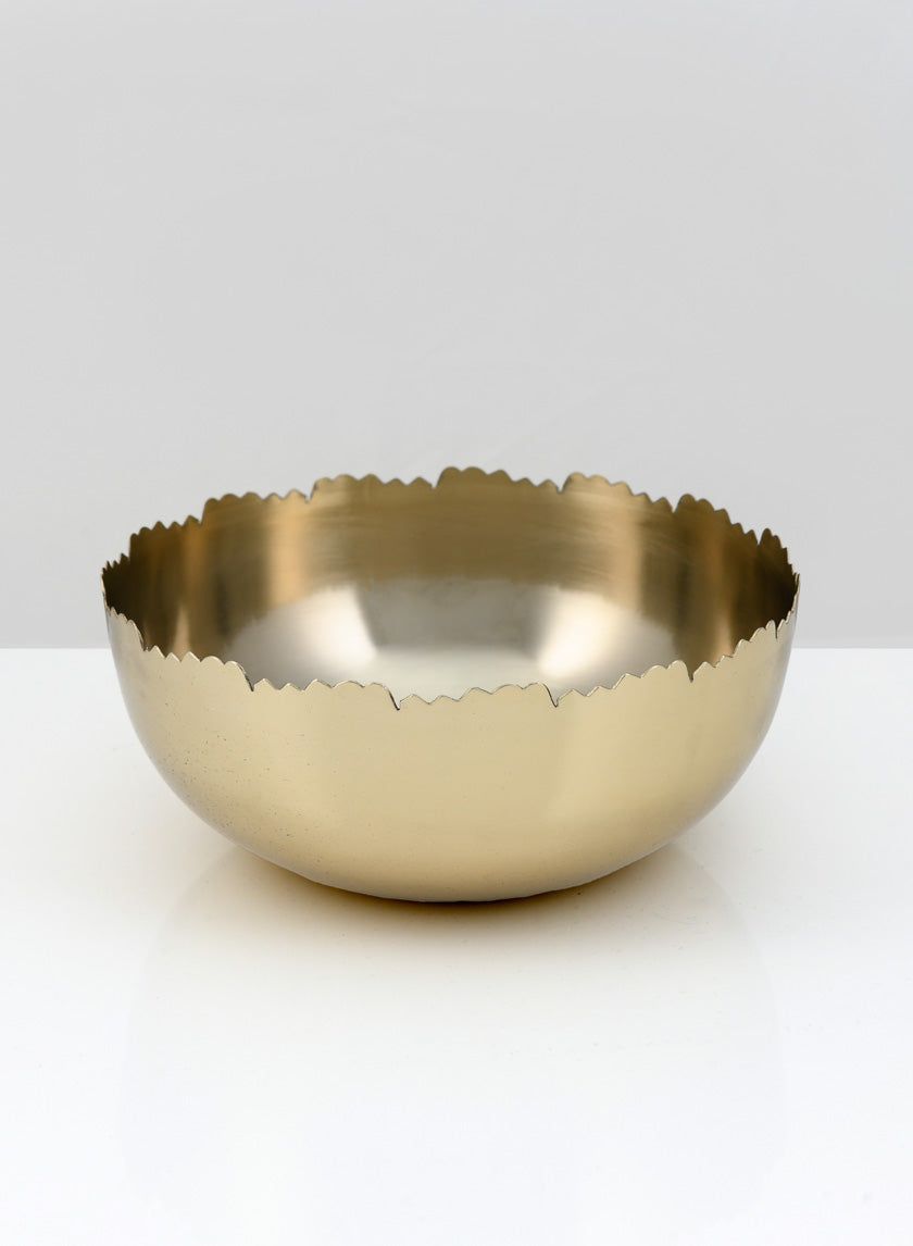 6.75in Wide Alamgir Gold Iron Bowl Decor Jamali-garden