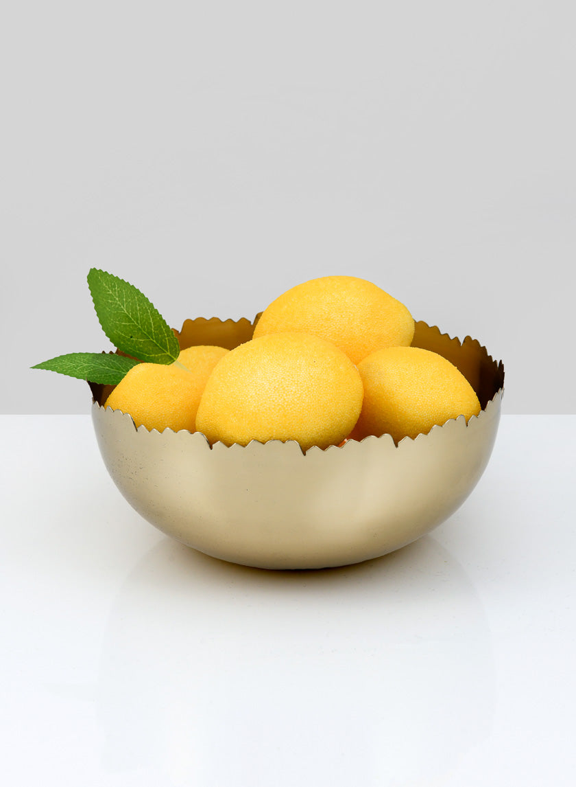 6.75in Wide Alamgir Gold Iron Bowl Decor Jamali-garden