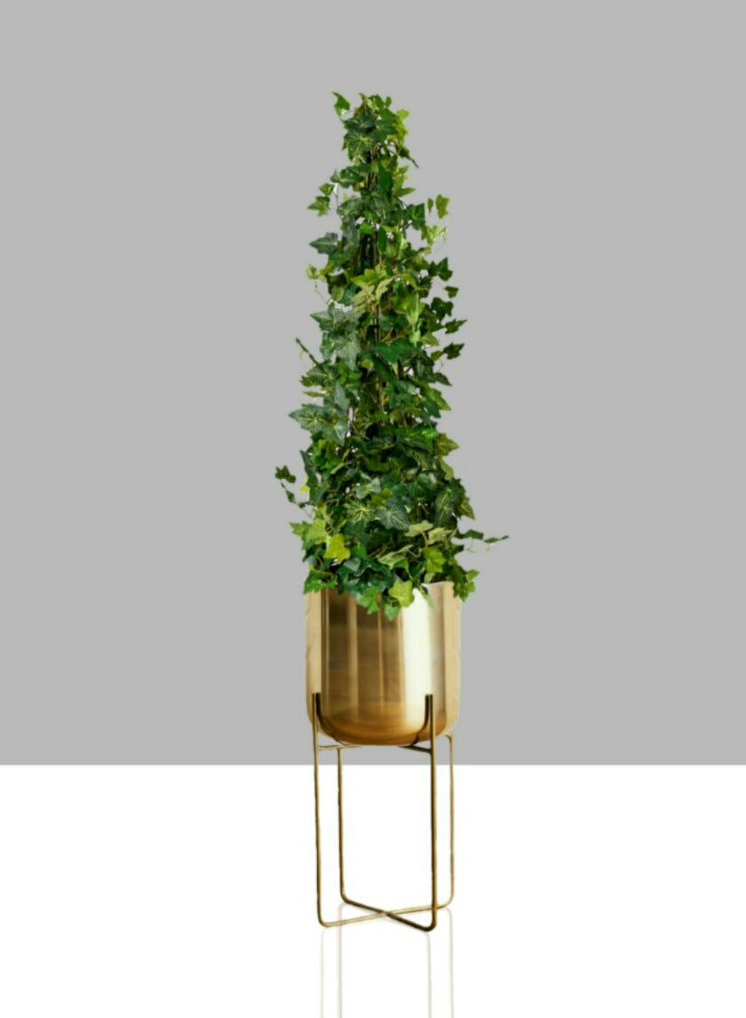 Gold Soho Planter With Stand Decor Jamali-garden 12.75in EACH