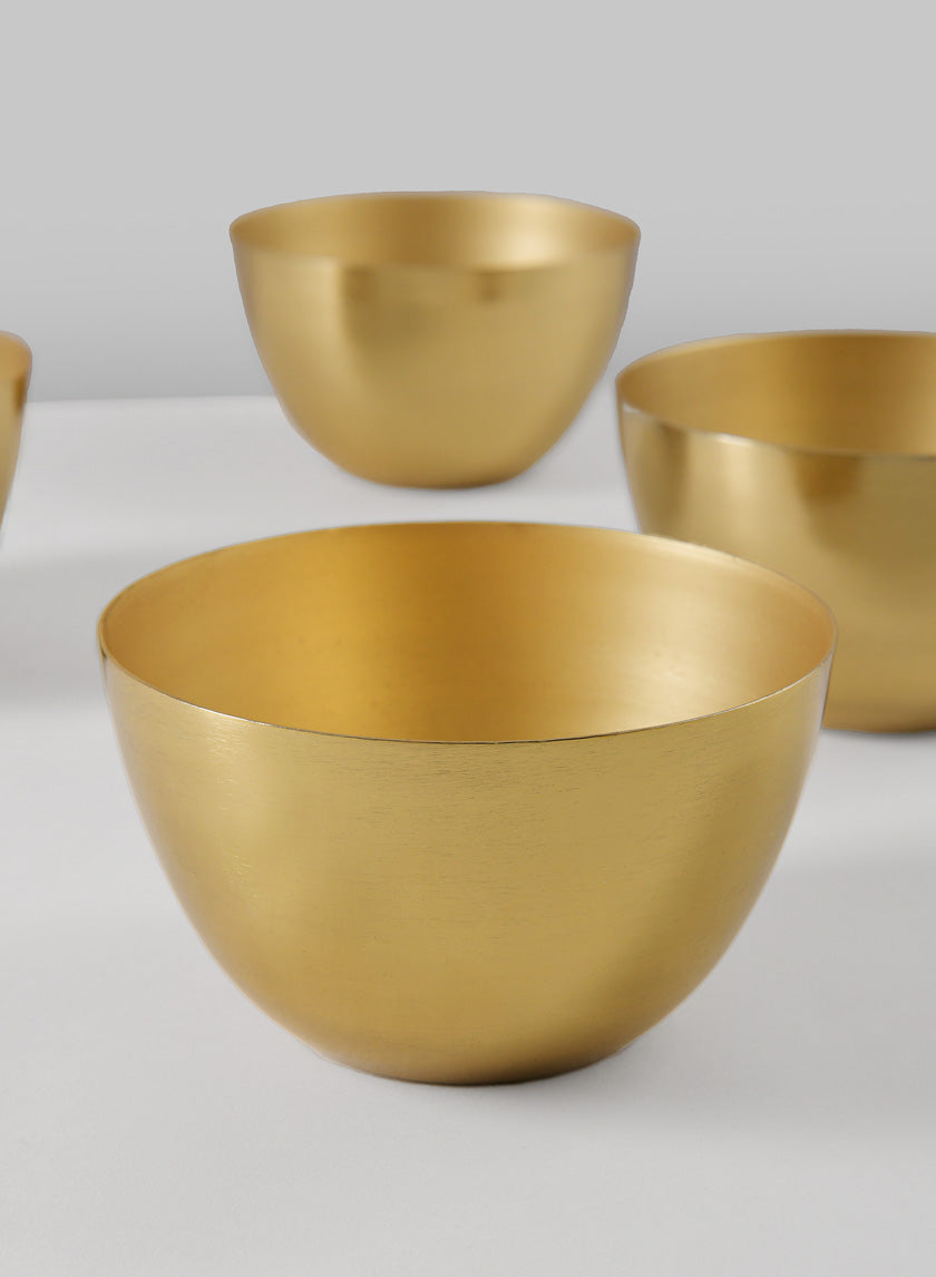 4.25in Wide Iron Gold Mini Bowls Decor Jamali-garden