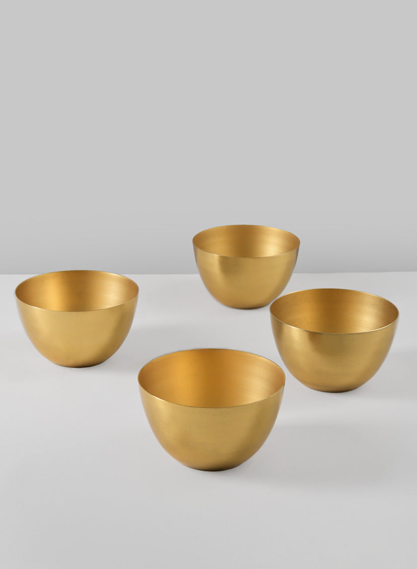 4.25in Wide Iron Gold Mini Bowls Decor Jamali-garden
